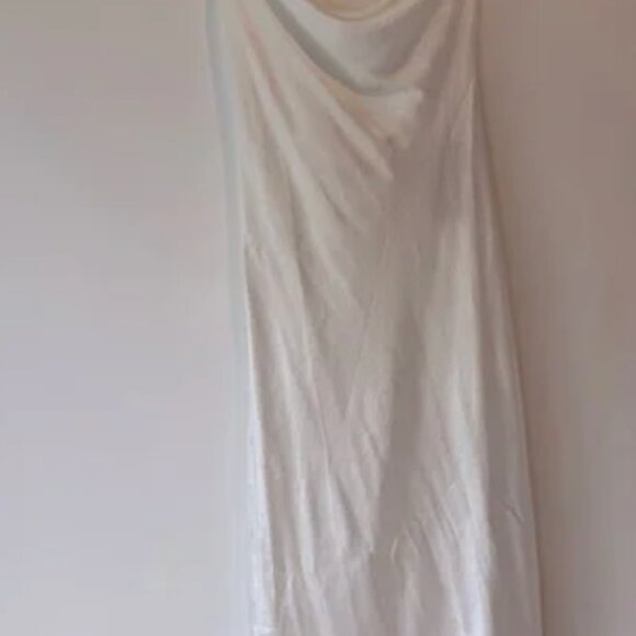 Meshki Yvette Slip Maxi Slip Dress Asymmetrical Hem Women's Size S Color White - Picture 5 of 7